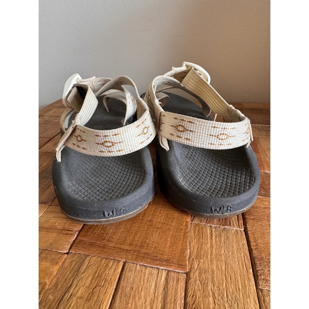 Chaco Z Cloud 2 Womens 8 Sandal Cream Geometric Strappy Toe Loop Athletic Hiking - Picture 4 of 6